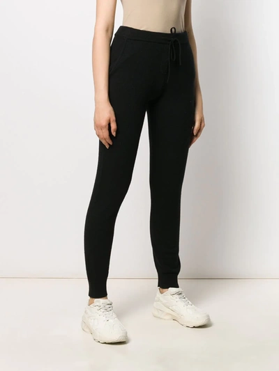 Chinti & Parker Striped Wool And Cashmere-blend Track Pants In Black