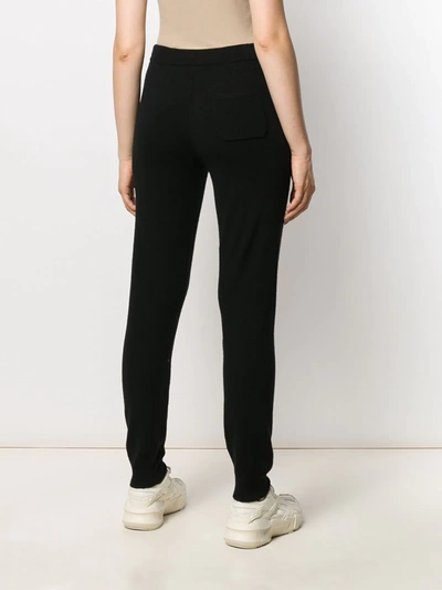 Chinti & Parker Striped Wool And Cashmere-blend Track Pants In Black
