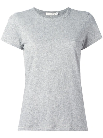Rag & Bone Crew Neck Shortsleeved T-shirt In Grey