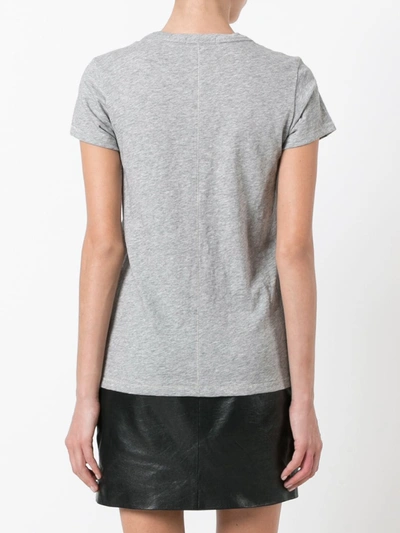 Rag & Bone Crew Neck Shortsleeved T-shirt In Grey