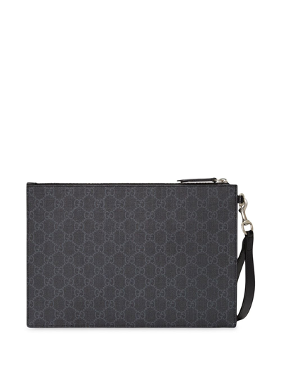 Shop Gucci Gg Pouch With Kingsnake In Black