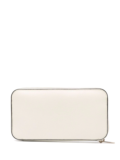 Shop Valextra Zipped Continental Wallet In Weiss