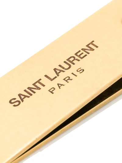Shop Saint Laurent Logo Money Clip In Gold
