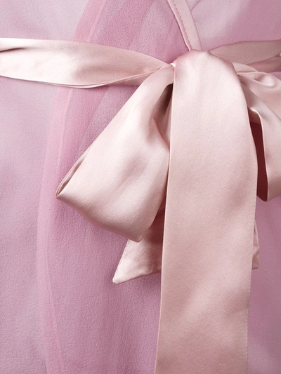 Shop Gilda & Pearl Diana Sheer Silk Robe In Pink