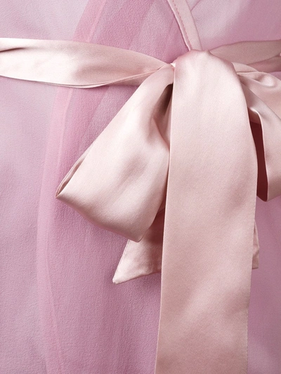 Gilda & Pearl Diana Silk And Marabou Feather Robe In Pink