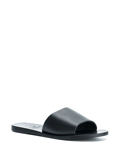 Shop Ancient Greek Sandals Taygete Flat Sandals In Black