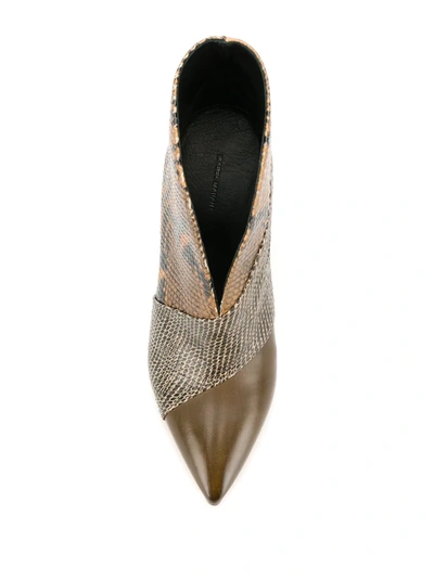 Shop Isabel Marant Snakeskin-pattern Boots In Neutrals