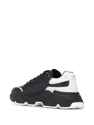 Shop Dolce & Gabbana Daymaster Leather Sneakers In Black