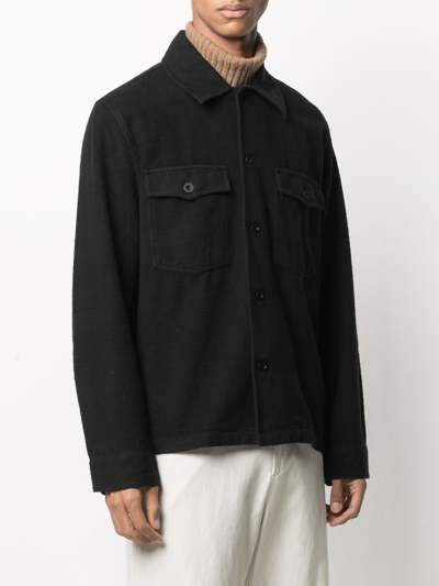 Shop Our Legacy Button-up Shirt Jacket In 黑色