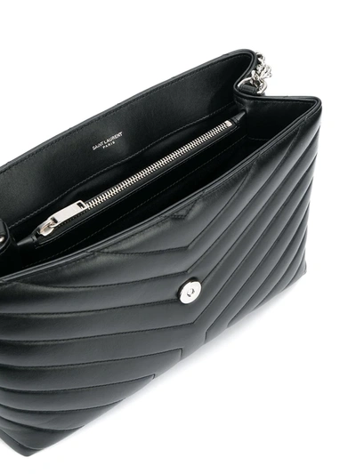 Saint Laurent Medium Loulou Quilted Shoulder Bag In Black