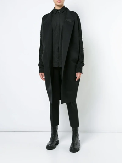 Shop Rick Owens Dagger Peacoat In Black