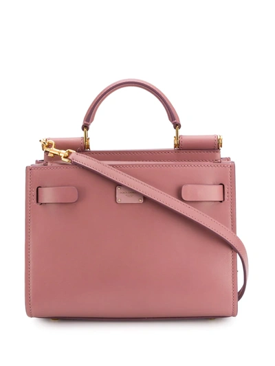 Shop Dolce & Gabbana Small Sicily 62 Top-handle Bag In Pink