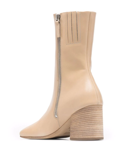 Shop Marsèll Pinnetta Square-toe Ankle Boots In Neutrals
