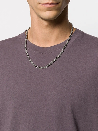 Emanuele Bicocchi Diamond Cut Braided Necklace In Silver