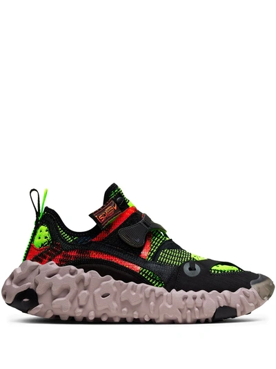 Shop Nike Ispa Overreact "red Volt" Sneakers In Black