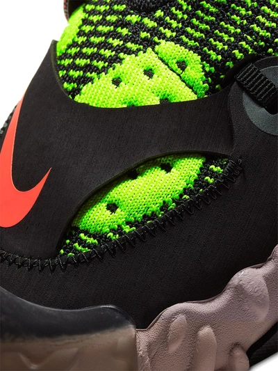 Shop Nike Ispa Overreact "red Volt" Sneakers In Black