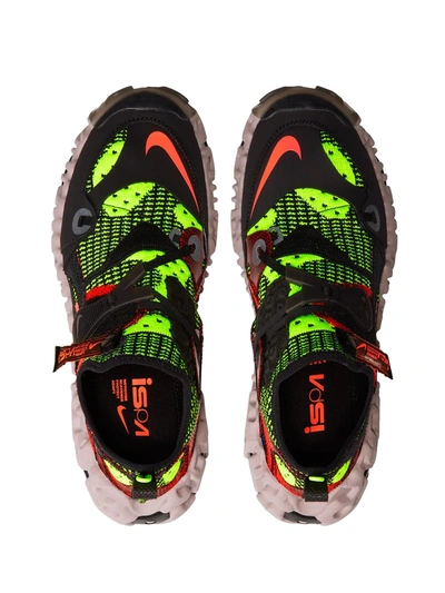 Shop Nike Ispa Overreact "red Volt" Sneakers In Black