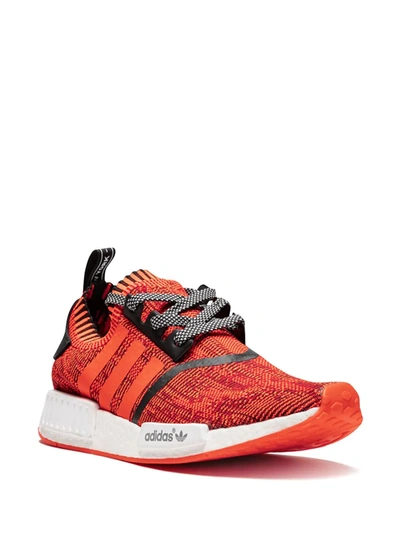 Adidas Originals Nmd_r1 Primeknit Nyc "red Apple" Sneakers In Red