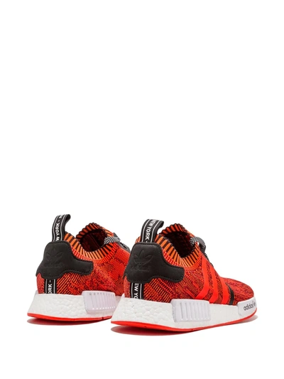 Adidas Originals Nmd_r1 Primeknit Nyc "red Apple" Sneakers In Red
