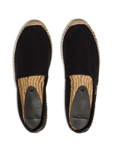 Shop Saint Laurent Logo-embroidered Espadrilles In Black