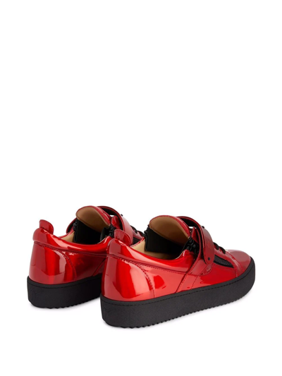 Shop Giuseppe Zanotti Coby Low Sneakers In Red