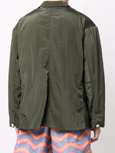 Shop Mackintosh Captain Single-breasted Jacket In Green