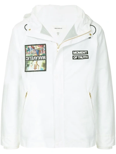 Shop Makavelic Jesus Mountain Parka Jacket In White