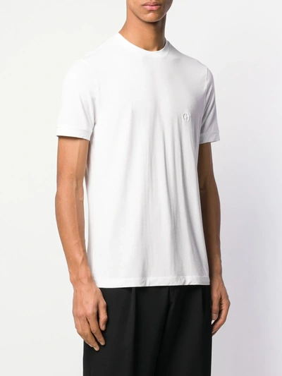 Shop Giorgio Armani Slim Fit T-shirt In White