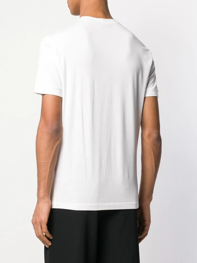 Giorgio Armani Men Stretch Viscose Jersey Crew Neck T-shirt In White
