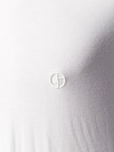 Giorgio Armani Men Stretch Viscose Jersey Crew Neck T-shirt In White