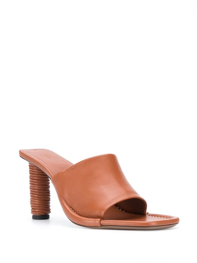 Shop Neous Ginan Heeled Mules In Brown