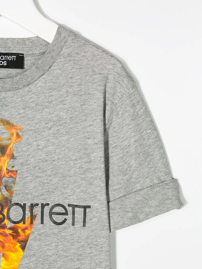 Shop Neil Barrett Fire Print T-shirt In Grey