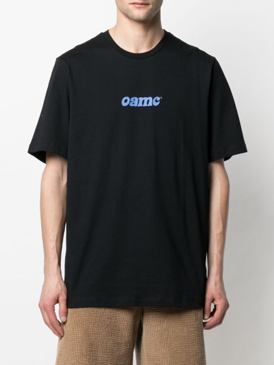 Shop Oamc Logo Print T-shirt In Black