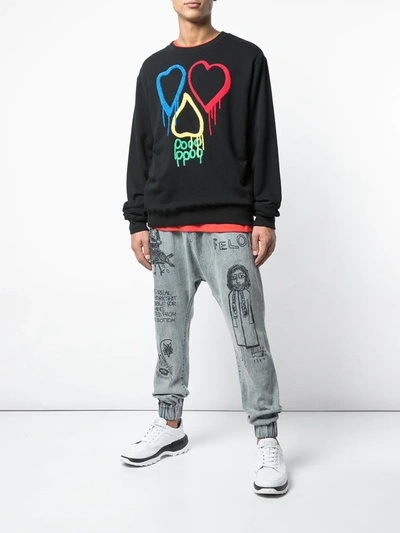 Haculla Rainbow Love Sweatshirt In Black