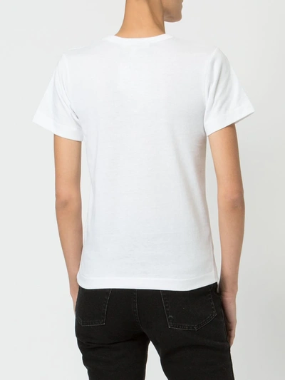 Comme Des Garçons Play T-shirt In Cotone Bianco Con Cuore Rosso Unisex In White