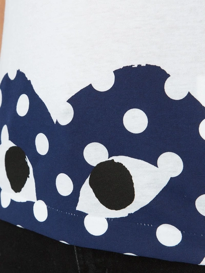 Comme Des Garçons Play T-shirt In Cotone Bianco Con Cuore Rosso Unisex In White