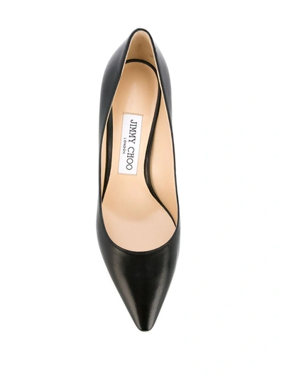 Jimmy Choo Black Leather Pumps In Black