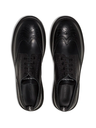 Shop Alexander Mcqueen Oversized Brogues In Black