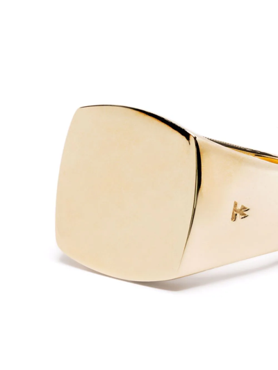 Shop Tom Wood 9kt Yellow Gold Cushion Ring