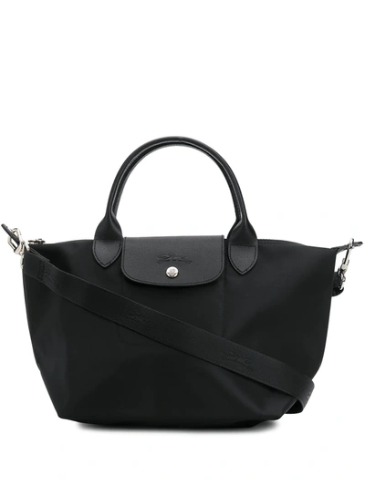 Shop Longchamp Small Le Pliage Néo Top Handle Bag In Black