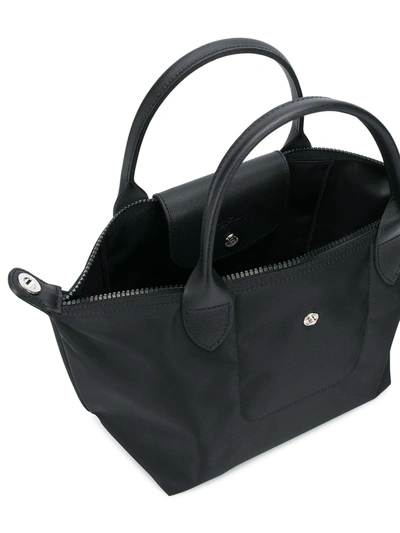 Shop Longchamp Small Le Pliage Néo Top Handle Bag In Black