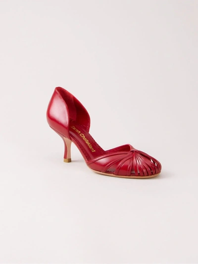 Shop Sarah Chofakian Round-toe 70mm Pumps In Red