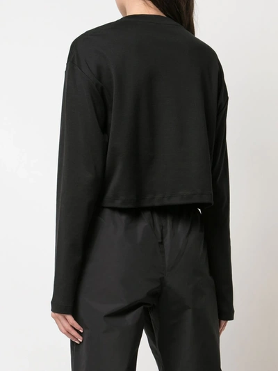 Shop Wardrobe.nyc Release 03 Long Sleeve Crop Top In Black