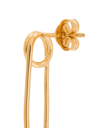Shop True Rocks Safety Pin Stud Earring In Gold