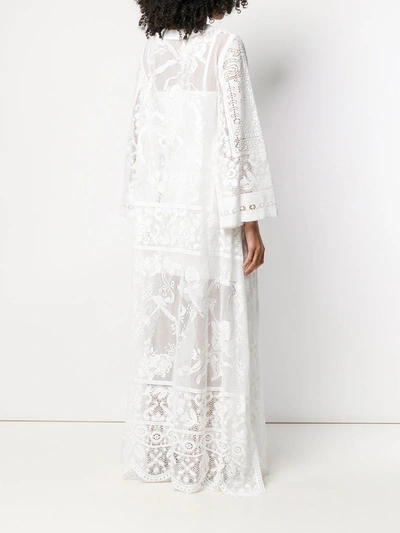 Shop Dolce & Gabbana Lace Maxi Dress In White