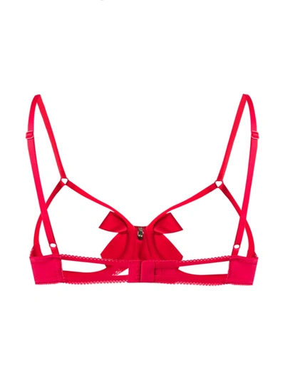 Shop Maison Close Le Petit Secret Cupless Bra In Red