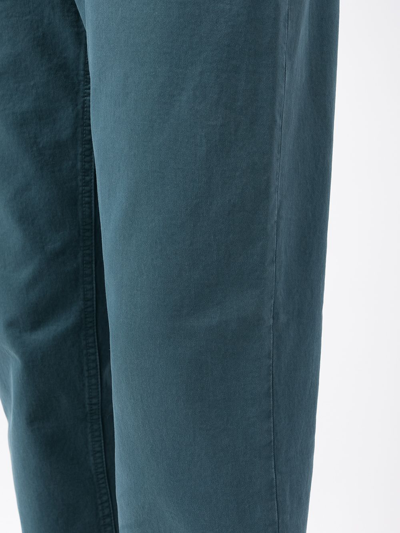 Corneliani High Waist Tapered Trousers In 蓝色