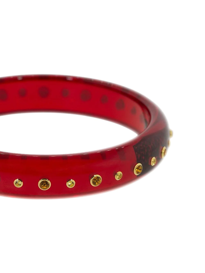 Mark Davis 18kt Yellow Gold Sapphire And Citrine Bangle Bracelet In Red
