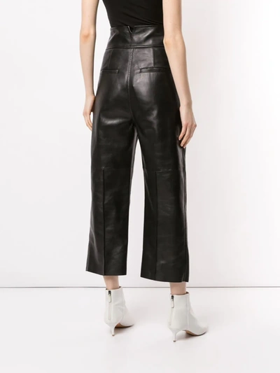 Shop Petar Petrov Haena Wide Leg Trousers In Black