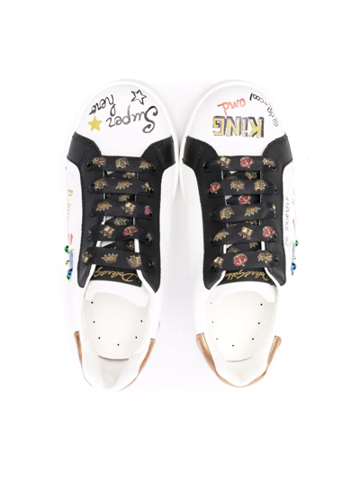 Shop Dolce & Gabbana Like A Superhero Low-top Sneakers In White